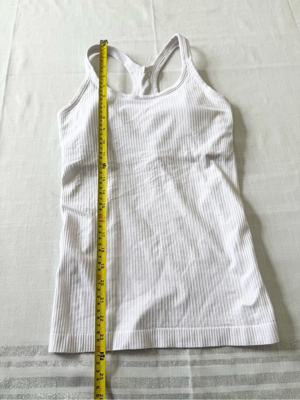 Lululemon‎ Ribbed Ebb to Street Tank Top Flush Off White W1AX1S Size 6